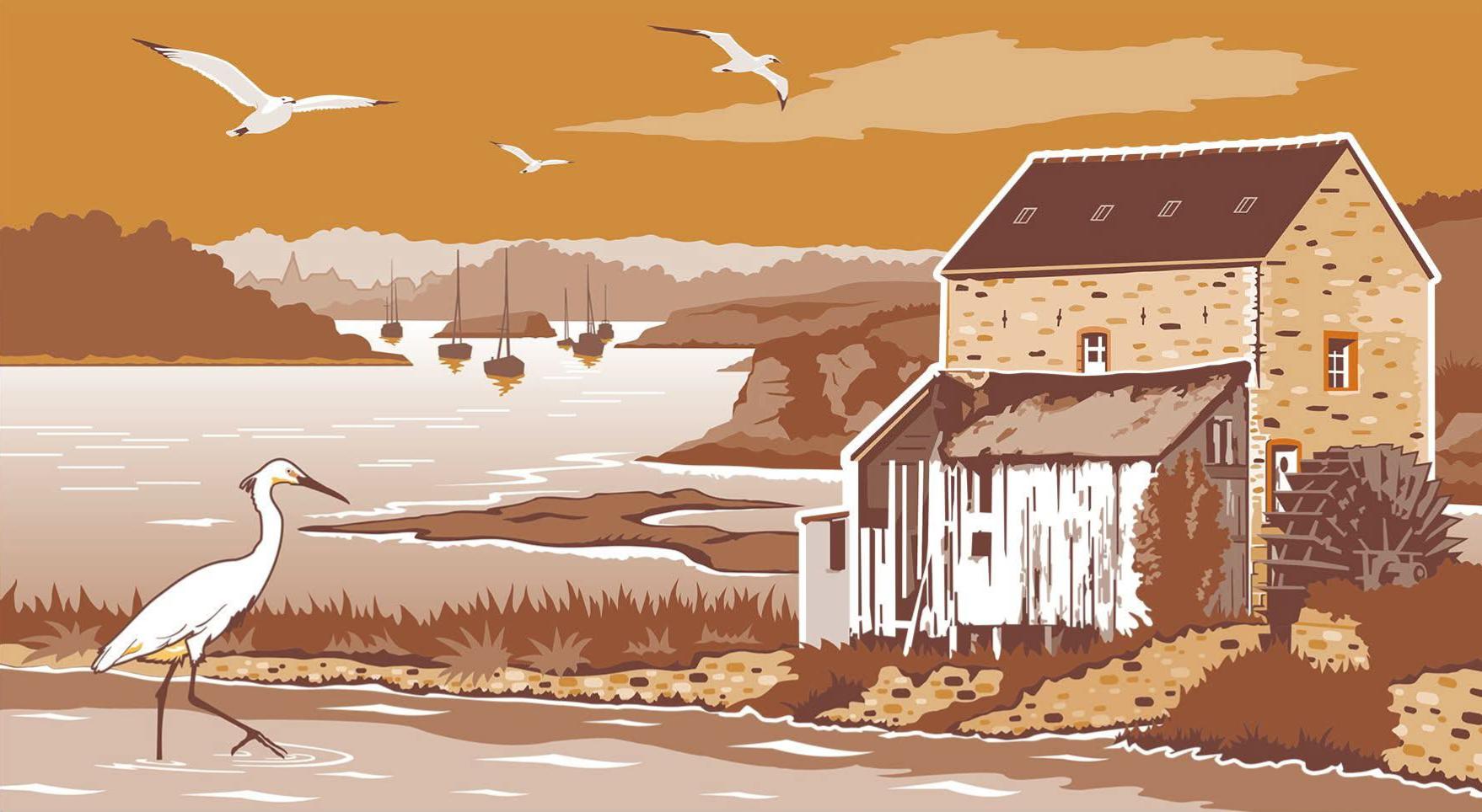 Photo du panneau : circuit touristique de la Vallée de la Rance